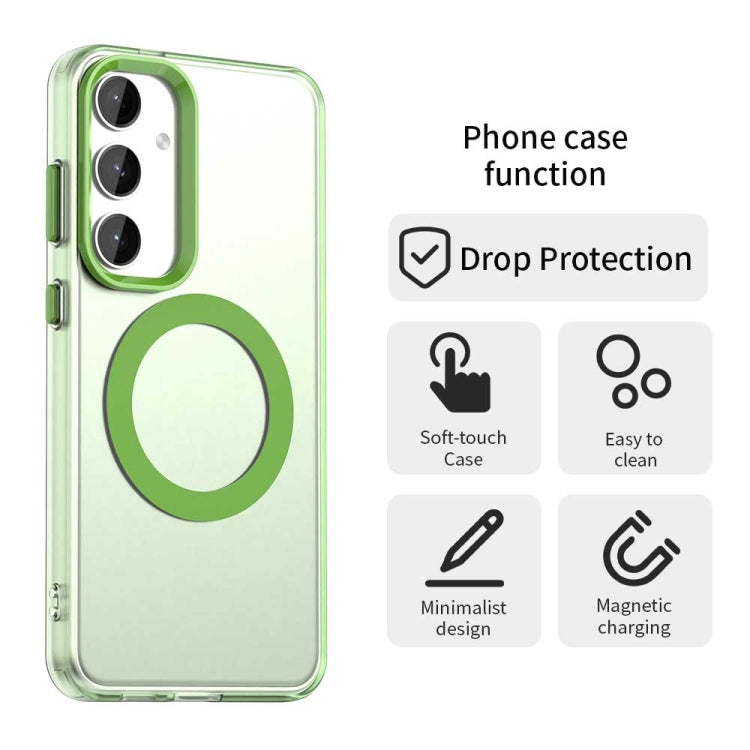 For Samsung Galaxy S25+ 5G Candy Magsafe PC Hybrid TPU Phone Case(Green) by buy2fix