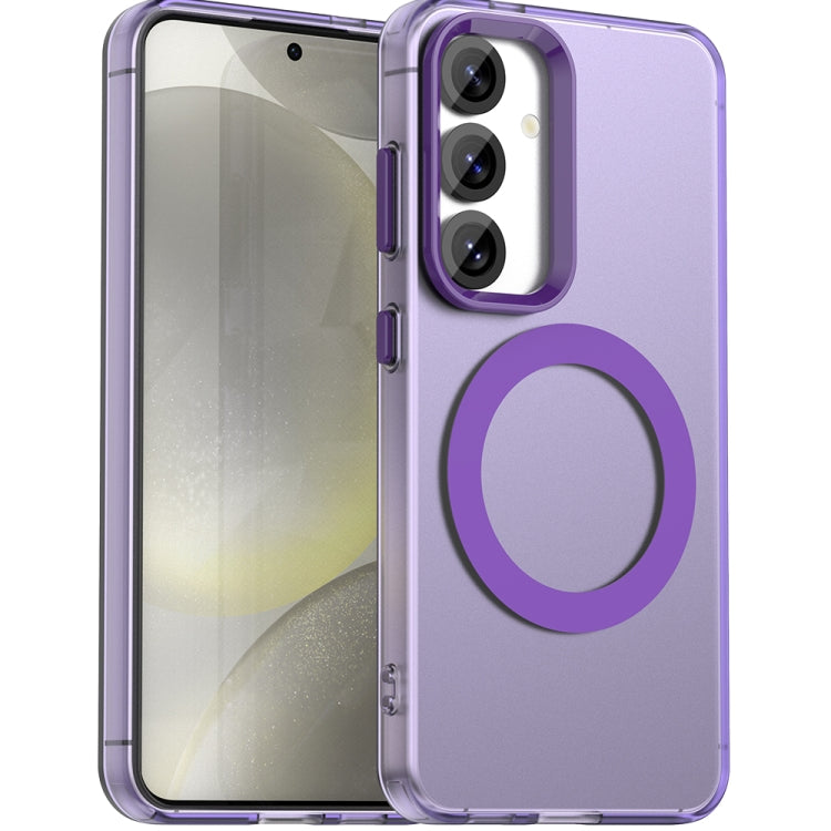 For Samsung Galaxy S25+ 5G Candy Magsafe PC Hybrid TPU Phone Case(Purple) by buy2fix