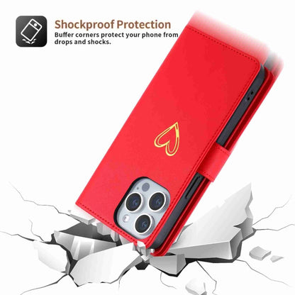For iPhone 11 Pro POLA Love Multi-Card Slots Zipper Wallet Leather Phone Case(Red) - iPhone 11 Pro Cases by POLA | Online Shopping UK | buy2fix