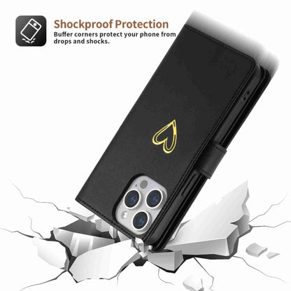 For iPhone 11 Pro Max POLA Love Multi-Card Slots Zipper Wallet Leather Phone Case(Black) - iPhone 11 Pro Max Cases by POLA | Online Shopping UK | buy2fix