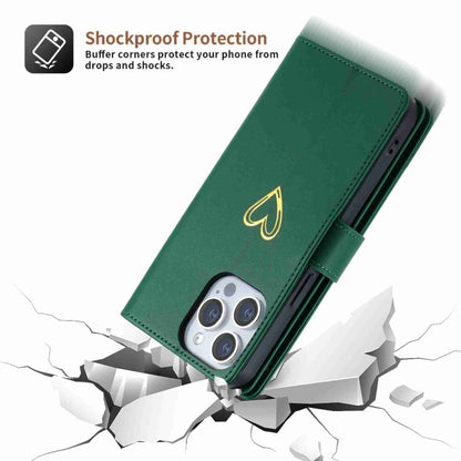 For iPhone 11 Pro Max POLA Love Multi-Card Slots Zipper Wallet Leather Phone Case(Dark Green) - iPhone 11 Pro Max Cases by POLA | Online Shopping UK | buy2fix