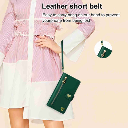 For iPhone 11 Pro Max POLA Love Multi-Card Slots Zipper Wallet Leather Phone Case(Dark Green) - iPhone 11 Pro Max Cases by POLA | Online Shopping UK | buy2fix