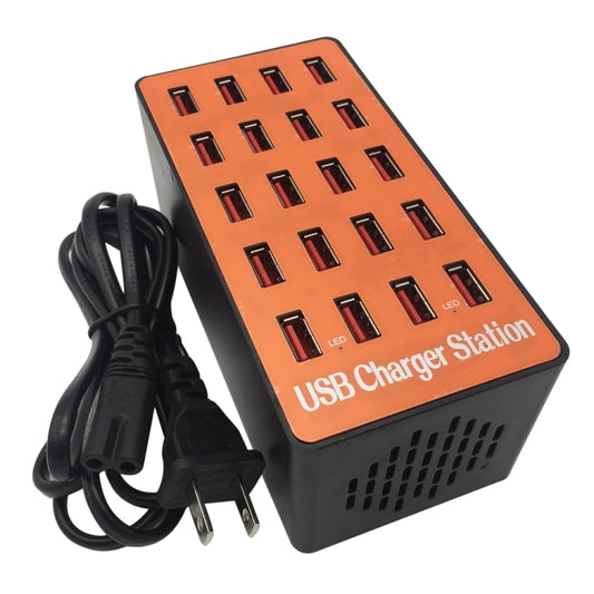 WLX-A5 90W 20 Ports USB Automatic Allocation Smart Charging Station with Indicator Light(US Plug) - Multifunction Charger by buy2fix | Online Shopping UK | buy2fix