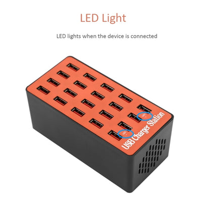 WLX-A5 90W 20 Ports USB Automatic Allocation Smart Charging Station with Indicator Light(EU Plug) - Multifunction Charger by buy2fix | Online Shopping UK | buy2fix
