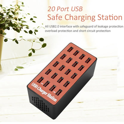 WLX-A5 90W 20 Ports USB Automatic Allocation Smart Charging Station with Indicator Light(EU Plug) - Multifunction Charger by buy2fix | Online Shopping UK | buy2fix