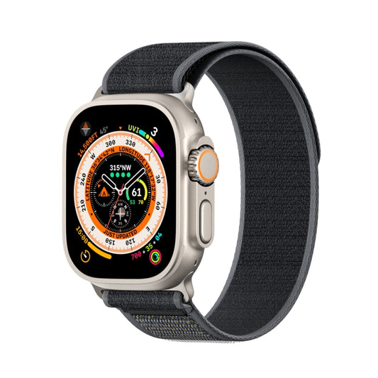 For Apple Watch 46mm / 49mm / 45mm / 44mm DUX DUCIS YJ Series Nylon Watch Band(Black Grey) by DUX DUCIS