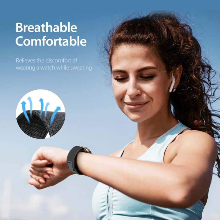 For Apple Watch 46mm / 49mm / 45mm / 44mm DUX DUCIS YJ Series Nylon Watch Band(Black Grey) by DUX DUCIS