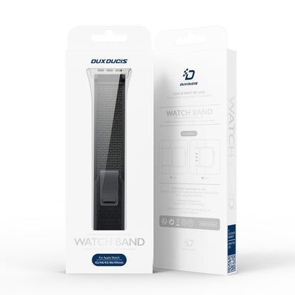 For Apple Watch 46mm / 49mm / 45mm / 44mm DUX DUCIS YJ Series Nylon Watch Band(Black Grey) by DUX DUCIS