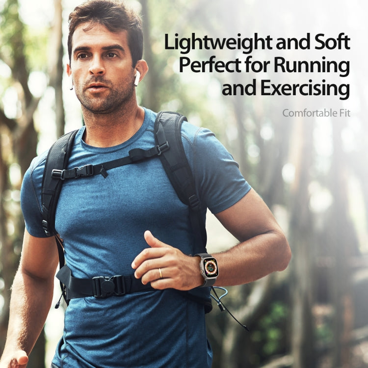 For Apple Watch 42mm / 41mm / 40mm / 38mm DUX DUCIS YJ Series Nylon Watch Band(Black Grey) by DUX DUCIS