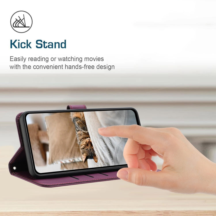 For Motorola Moto G Power 5G 2024 Embossed Kitten Phone Leather Case with Lanyard(Wine Red) by buy2fix