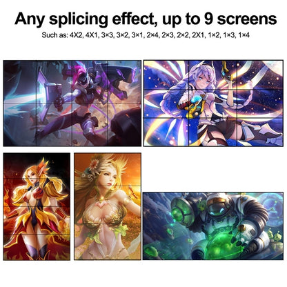 NK-BT88 4K 3x3 HDMI Video Wall Controller Multi-screen Splicing Processor with Remote Controller, Plug:UK Plug by buy2fix