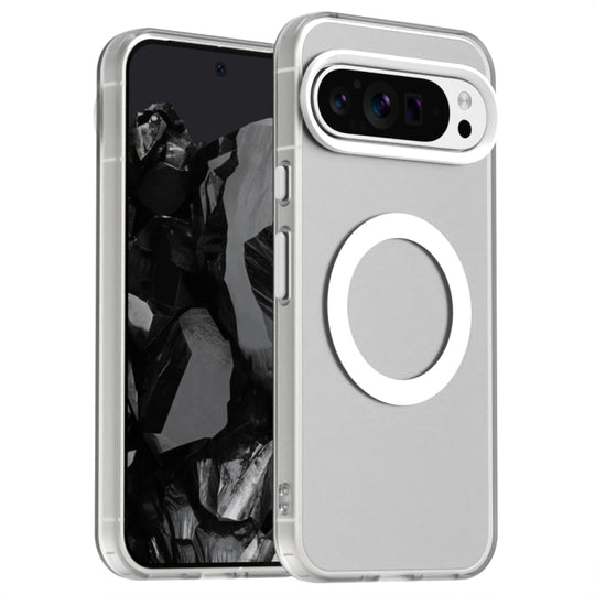 For Google Pixel 9 Pro XL Candy Magsafe PC Hybrid TPU Phone Case(White)
