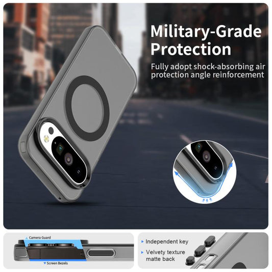 For Google Pixel 10 / 10 Pro Candy Magsafe PC Hybrid TPU Phone Case(Black) - Google Cases by buy2fix | Online Shopping UK | buy2fix