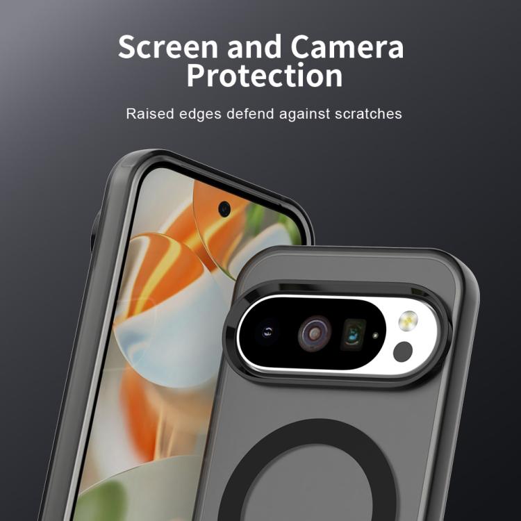 For Google Pixel 10 / 10 Pro Candy Magsafe PC Hybrid TPU Phone Case(Black) - Google Cases by buy2fix | Online Shopping UK | buy2fix