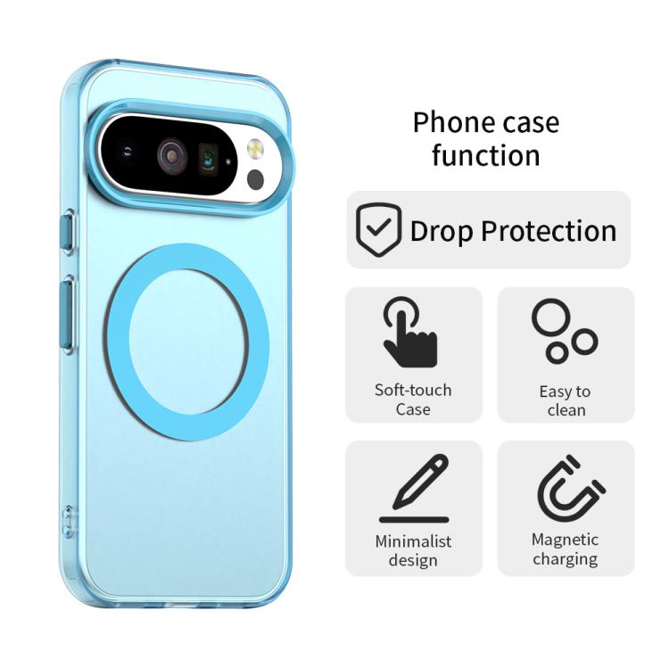 For Google Pixel 10 / 10 Pro Candy Magsafe PC Hybrid TPU Phone Case(Blue) - Google Cases by buy2fix | Online Shopping UK | buy2fix