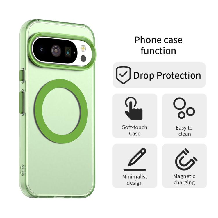 For Google Pixel 10 / 10 Pro Candy Magsafe PC Hybrid TPU Phone Case(Green) - Google Cases by buy2fix | Online Shopping UK | buy2fix