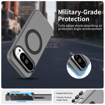 For Google Pixel 10 Pro XL Candy Magsafe PC Hybrid TPU Phone Case(Black) - Google Cases by buy2fix | Online Shopping UK | buy2fix