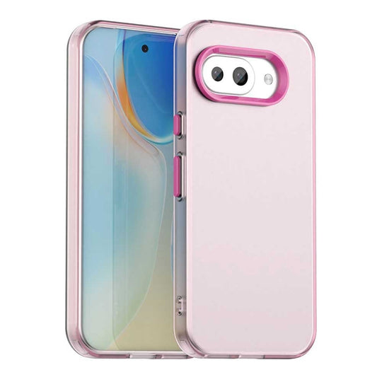For Google Pixel 9a Candy PC Hybrid TPU Shockproof Phone Case(Red)