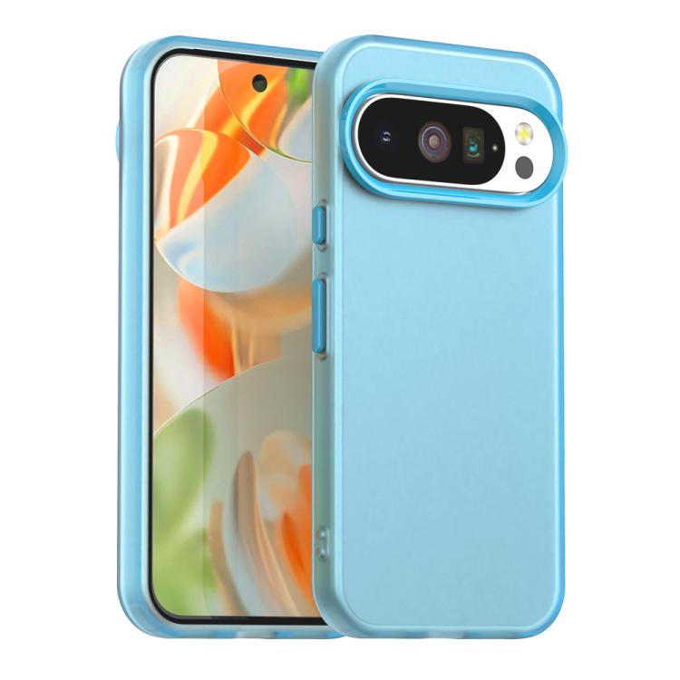 For Google Pixel 10 / 10 Pro Candy PC Hybrid TPU Shockproof Phone Case(Blue) - Google Cases by buy2fix | Online Shopping UK | buy2fix