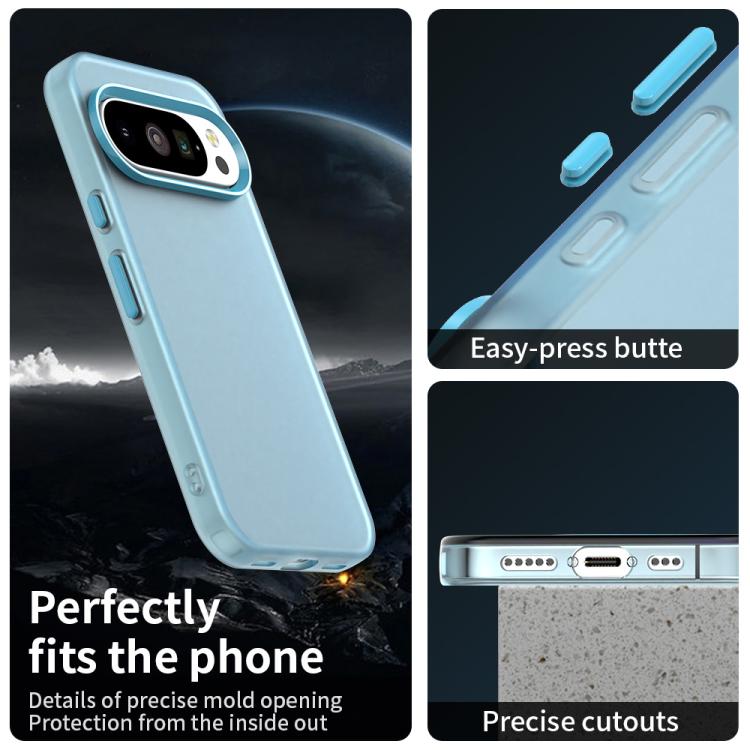 For Google Pixel 10 / 10 Pro Candy PC Hybrid TPU Shockproof Phone Case(Blue) - Google Cases by buy2fix | Online Shopping UK | buy2fix