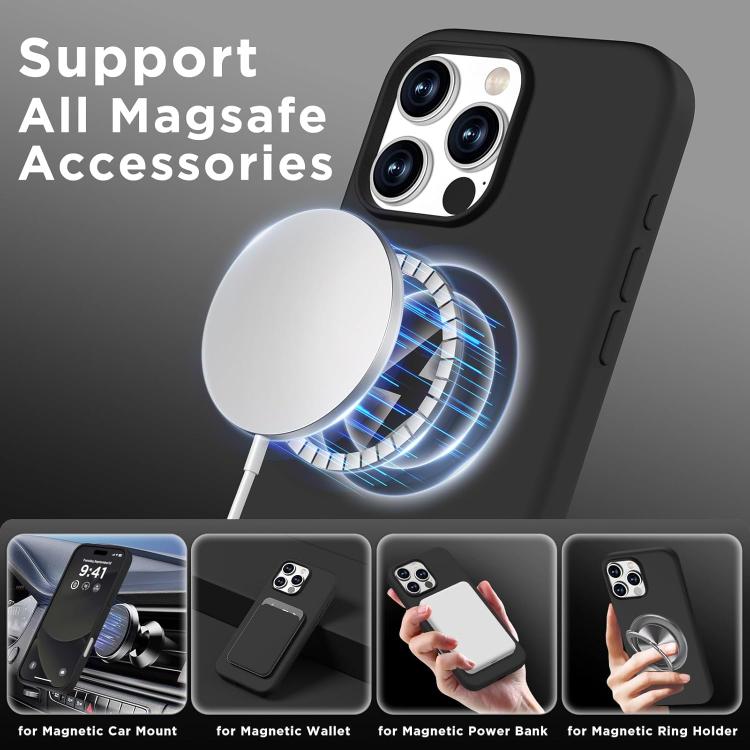 For iPhone 15 Plus Silicone Suction Cup MagSafe Phone Case with Screen Film & Lens Film(Pink) - iPhone 15 Plus Cases by buy2fix | Online Shopping UK | buy2fix