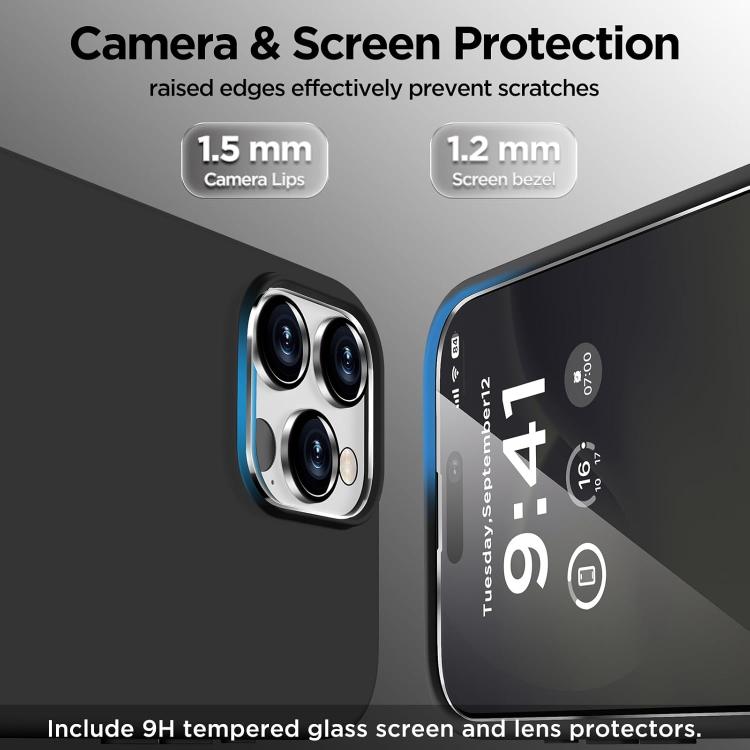 For iPhone 16 Pro Silicone Suction Cup MagSafe Phone Case with Screen Film & Lens Film(Yellow) - iPhone 16 Pro Cases by buy2fix | Online Shopping UK | buy2fix