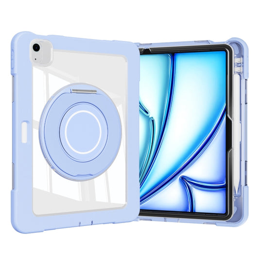 For iPad Air 11 2025 / 2024 / 10.9 2022 Crystal Armor PC Hybrid TPU Tablet Case with Pen Slot(Blue) - iPad Air 11 2025 / 2024 Cases by buy2fix | Online Shopping UK | buy2fix