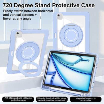 For iPad Air 11 2025 / 2024 / 10.9 2022 Crystal Armor PC Hybrid TPU Tablet Case with Pen Slot(Blue) - iPad Air 11 2025 / 2024 Cases by buy2fix | Online Shopping UK | buy2fix
