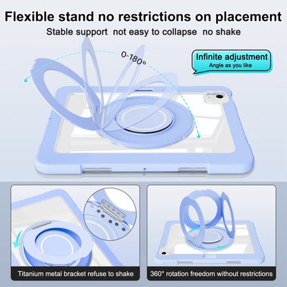 For iPad Air 11 2025 / 2024 / 10.9 2022 Crystal Armor PC Hybrid TPU Tablet Case with Pen Slot(Blue) - iPad Air 11 2025 / 2024 Cases by buy2fix | Online Shopping UK | buy2fix
