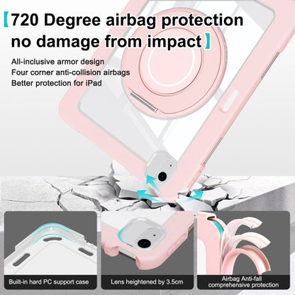 For iPad Air 11 2025 / 2024 / 10.9 2022 Crystal Armor PC Hybrid TPU Tablet Case with Pen Slot(Pink) - iPad Air 11 2025 / 2024 Cases by buy2fix | Online Shopping UK | buy2fix