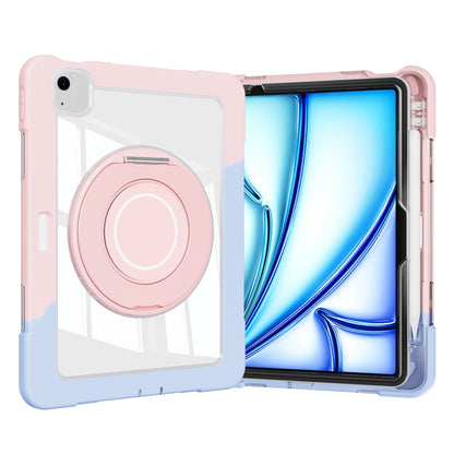 For iPad Air 11 2025 / 2024 / 10.9 2022 Crystal Armor PC Hybrid TPU Tablet Case with Pen Slot(Blue Pink) - iPad Air 11 2025 / 2024 Cases by buy2fix | Online Shopping UK | buy2fix