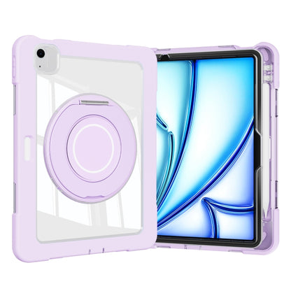 For iPad Air 11 2025 / 2024 / 10.9 2022 Crystal Armor PC Hybrid TPU Tablet Case with Pen Slot(Purple) - iPad Air 11 2025 / 2024 Cases by buy2fix | Online Shopping UK | buy2fix