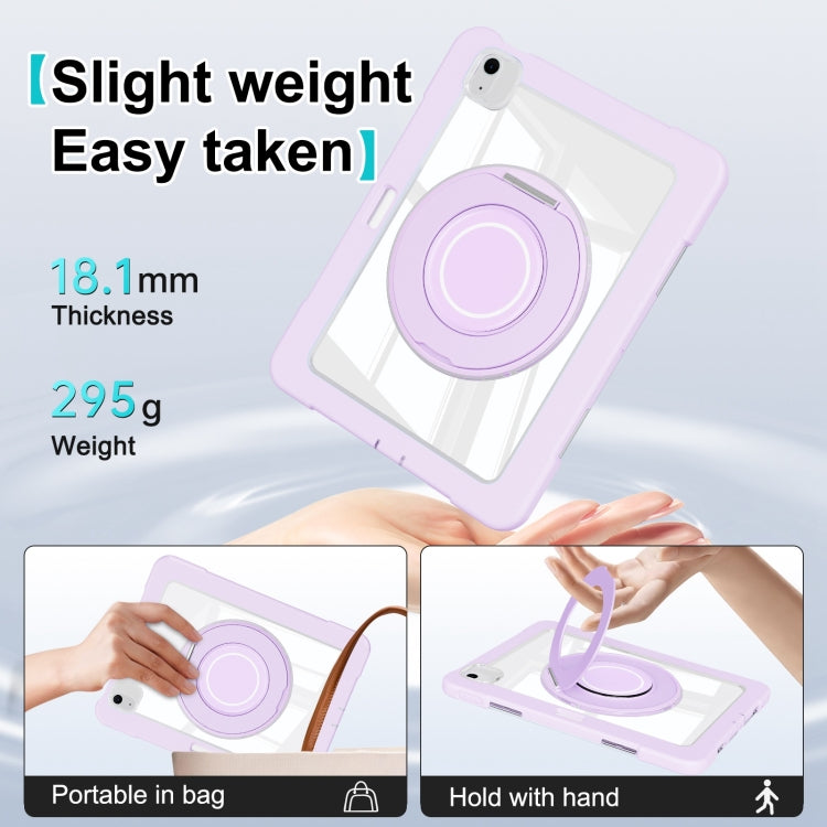 For iPad Air 11 2025 / 2024 / 10.9 2022 Crystal Armor PC Hybrid TPU Tablet Case with Pen Slot(Purple) - iPad Air 11 2025 / 2024 Cases by buy2fix | Online Shopping UK | buy2fix