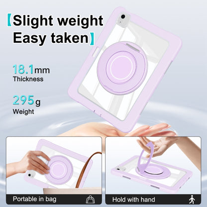 For iPad Air 11 2025 / 2024 / 10.9 2022 Crystal Armor PC Hybrid TPU Tablet Case with Pen Slot(Purple) - iPad Air 11 2025 / 2024 Cases by buy2fix | Online Shopping UK | buy2fix