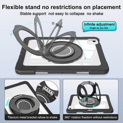 For iPad Air 11 2025 / 2024 / 10.9 2022 Crystal Armor PC Hybrid TPU Tablet Case with Pen Slot(Black) - iPad Air 11 2025 / 2024 Cases by buy2fix | Online Shopping UK | buy2fix