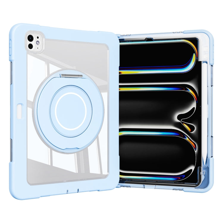 For iPad Pro 11 2024 Crystal Armor PC Hybrid TPU Tablet Case with Pen Slot(Blue) - iPad Pro 11 2024 Cases by buy2fix | Online Shopping UK | buy2fix