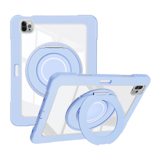 For iPad Pro 11 2022 / Air 10.9 2022 Crystal Armor PC Hybrid TPU Tablet Case with Pen Slot(Blue)