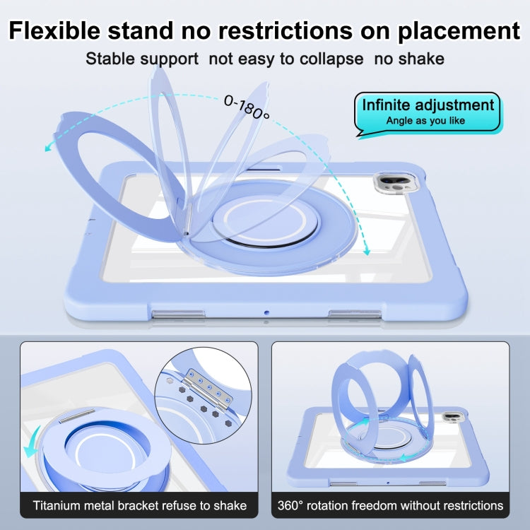 For iPad Pro 11 2022 / Air 10.9 2022 Crystal Armor PC Hybrid TPU Tablet Case with Pen Slot(Blue) - iPad Pro 11 (2022/2021) Cases by buy2fix | Online Shopping UK | buy2fix