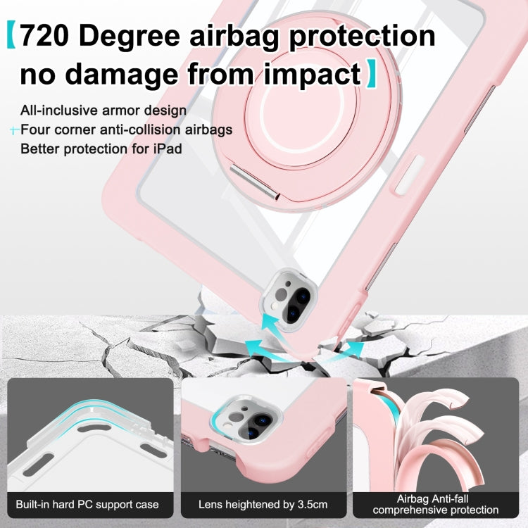 For iPad Pro 11 2022 / Air 10.9 2022 Crystal Armor PC Hybrid TPU Tablet Case with Pen Slot(Pink) - iPad Pro 11 (2022/2021) Cases by buy2fix | Online Shopping UK | buy2fix