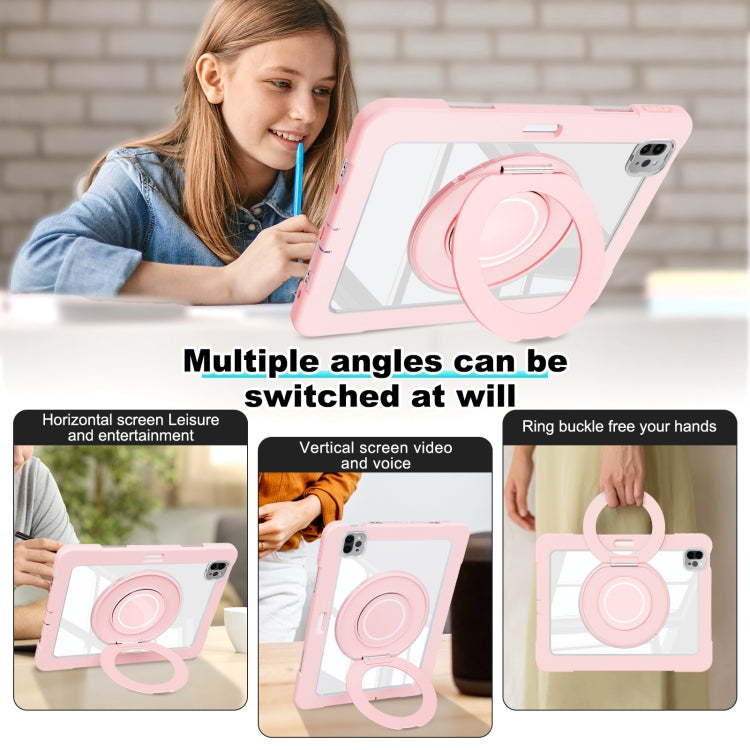 For iPad Pro 11 2022 / Air 10.9 2022 Crystal Armor PC Hybrid TPU Tablet Case with Pen Slot(Pink) - iPad Pro 11 (2022/2021) Cases by buy2fix | Online Shopping UK | buy2fix