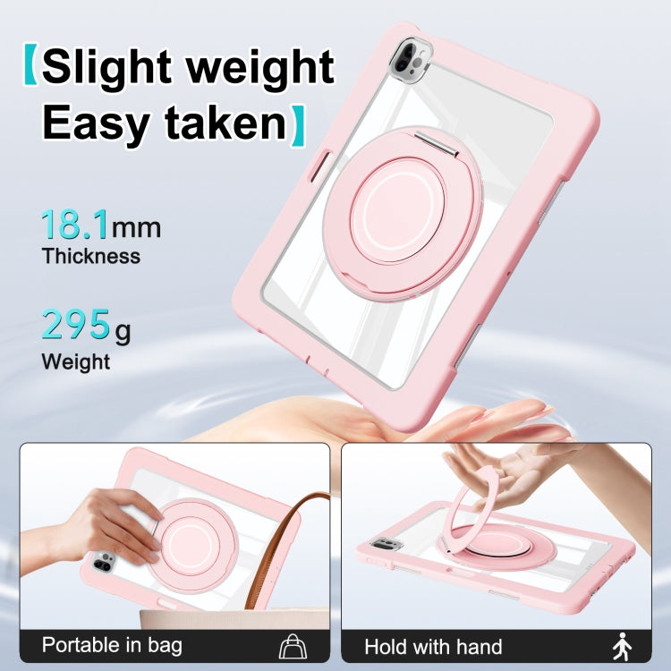 For iPad Pro 11 2022 / Air 10.9 2022 Crystal Armor PC Hybrid TPU Tablet Case with Pen Slot(Pink) - iPad Pro 11 (2022/2021) Cases by buy2fix | Online Shopping UK | buy2fix