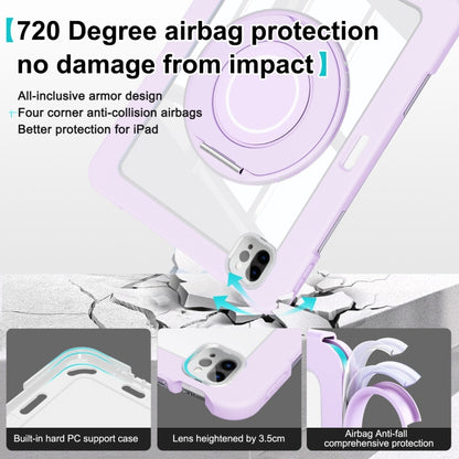 For iPad Pro 11 2022 / Air 10.9 2022 Crystal Armor PC Hybrid TPU Tablet Case with Pen Slot(Purple) - iPad Pro 11 (2022/2021) Cases by buy2fix | Online Shopping UK | buy2fix