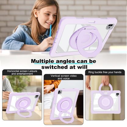 For iPad Pro 11 2022 / Air 10.9 2022 Crystal Armor PC Hybrid TPU Tablet Case with Pen Slot(Purple) - iPad Pro 11 (2022/2021) Cases by buy2fix | Online Shopping UK | buy2fix