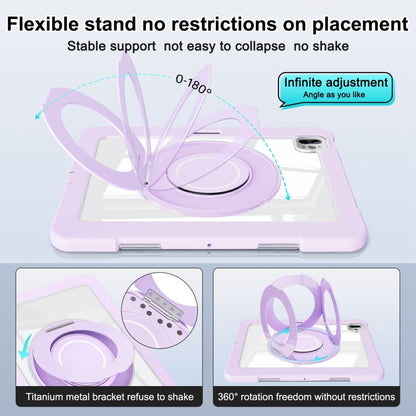 For iPad Pro 11 2022 / Air 10.9 2022 Crystal Armor PC Hybrid TPU Tablet Case with Pen Slot(Purple) - iPad Pro 11 (2022/2021) Cases by buy2fix | Online Shopping UK | buy2fix