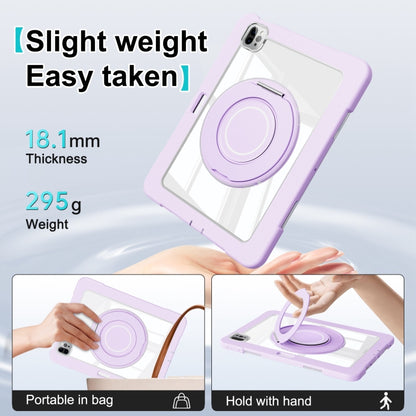 For iPad Pro 11 2022 / Air 10.9 2022 Crystal Armor PC Hybrid TPU Tablet Case with Pen Slot(Purple) - iPad Pro 11 (2022/2021) Cases by buy2fix | Online Shopping UK | buy2fix