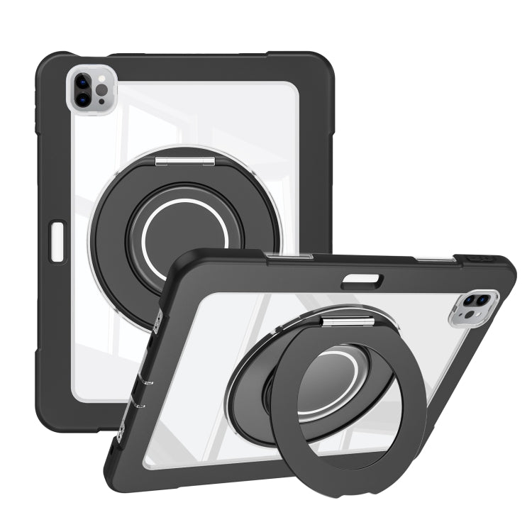 For iPad Pro 11 2022 / Air 10.9 2022 Crystal Armor PC Hybrid TPU Tablet Case with Pen Slot(Black) - iPad Pro 11 (2022/2021) Cases by buy2fix | Online Shopping UK | buy2fix