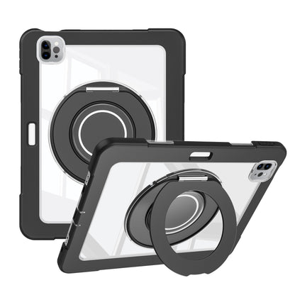 For iPad Pro 11 2022 / Air 10.9 2022 Crystal Armor PC Hybrid TPU Tablet Case with Pen Slot(Black) - iPad Pro 11 (2022/2021) Cases by buy2fix | Online Shopping UK | buy2fix
