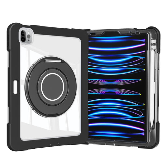For iPad Pro 11 2022 / Air 10.9 2022 Crystal Armor PC Hybrid TPU Tablet Case with Pen Slot(Black) - iPad Pro 11 (2022/2021) Cases by buy2fix | Online Shopping UK | buy2fix