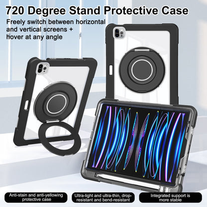 For iPad Pro 11 2022 / Air 10.9 2022 Crystal Armor PC Hybrid TPU Tablet Case with Pen Slot(Black) - iPad Pro 11 (2022/2021) Cases by buy2fix | Online Shopping UK | buy2fix