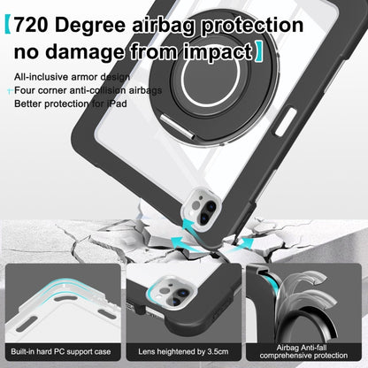 For iPad Pro 11 2022 / Air 10.9 2022 Crystal Armor PC Hybrid TPU Tablet Case with Pen Slot(Black) - iPad Pro 11 (2022/2021) Cases by buy2fix | Online Shopping UK | buy2fix